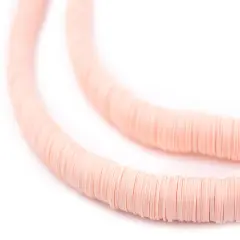 African Vinyl Beads, Ghana Vulcanite Crafts Supplies for DIY Jewelry Making, Necklaces, Bracelets (10mm, Rose Pink)