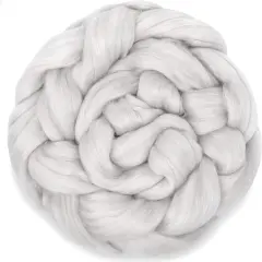 CASHMERE INDULGENCE BLEND of Superfine Merino, Mulberry Silk and a Touch of Cashmere Fiber, Spinning, Felting & Blending. Cream Puff