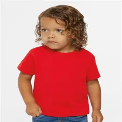 Rabbit Skins&reg; Toddler Cotton Jersey Crew Neck Short Sleeve Tee - 3301T Red