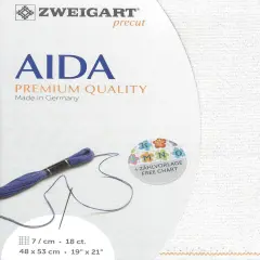 Zweigart Precut Fein-Aida 18 count Snow Glitter