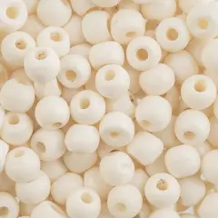 John Bead 6mm Round Natural Bone Beads, 200pcs White