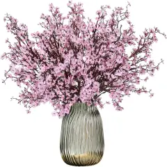 6 Bundles Baby's Breath: UV Resistant Faux Silk Bouquets Pink