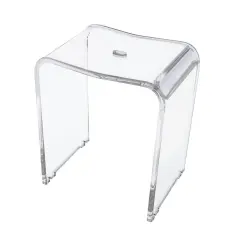 Acrylic Shower Bench Stool Bath Chair Seat, for Sauna