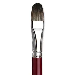 Da Vinci Black Sable Brush - Regular Filbert, Long Handle, Size 18