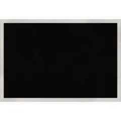 Svelte Wood Framed Corkboard, Black Cork Svelte Silver