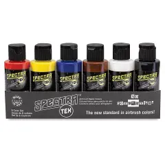 Badger Spectra Tex Airbrush Color - 2 oz, Set of 6, Primary