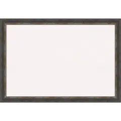 Bark Rustic Char Narrow Framed Corkboard, White Cork