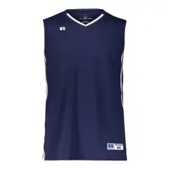 Russell Athletic&reg; Legacy V-Neck Basketball Jersey Navy/ white