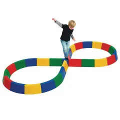 S&S Worldwide Figure 8 Balance Beam Set.27 Piece Set of Interlocking 4" High Plastic Blocks Assembles to over 10' Long and 4' Wide. Fun Way to Develop Balance Skills.