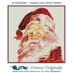 Father Christmas Santa Claus St Nick # 16 Counted Cross Stitch Pattern