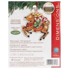 Dimensions Plastic Canvas Ornament Kit 3.25"X3.25"-Reindeer