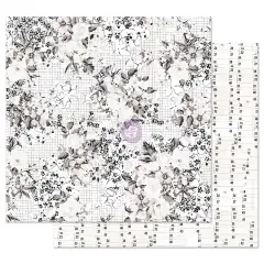 Prima Marketing Inc Prima Marketing Pretty Pale Foiled Dbl-Sided Cardstock 12"x1-Colorless, Multi 655350848835