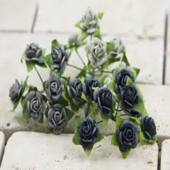 Prima Marketing Inc Mini Rose Mid Release Cement Gray - 24 Pcs 655350535568