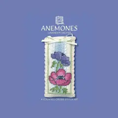 Textile Heritage Lavender Sachet Counted Cross Stitch Kit - Anemones Multicolor