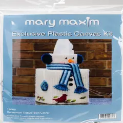Mary Maxim Plastic Canvas Tissue Box Kit 5"-Snowman