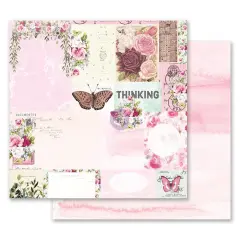 Prima Marketing Inc Prima Marketing Inc. Misty Rose 12x12 Paper-Their Words For Each Other, 12x12, Multicolor 655350849306 (10 SHEETS)