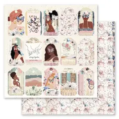 Indigo Collection 12x12 Sheet - Always Together - 12x12 in, w foil details (10 SHEETS)