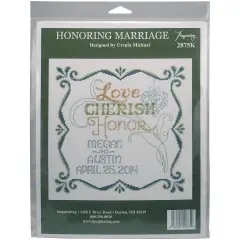 Imaginating Counted Cross Stitch Kit 9.5"X9.5"-Honoring Marriage Record