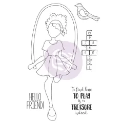 Prima Marketing Inc Julie N Doll Stamps - Katrina - Sheet Size 5.25x8 - Total 5 Pcs 655350913168