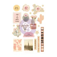 Prima Marketing Inc Golden Desert Collection Wood Embellishments - 15 Pcs 655350646820