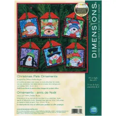 Dimensions Counted Cross Stitch Ornament Kit Set of 6-Christmas Pals Ornaments