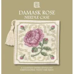 Textile Heritage Needle Case Counted Cross Stitch Kit - Damask Rose Multicolor