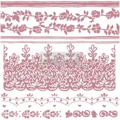 Redesign Decor Stamp - Floral Borders 12"x12" (7 pcs)