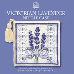 Textile Heritage Needle Case Counted Cross Stitch Kit - Victorian Lavender Multicolor