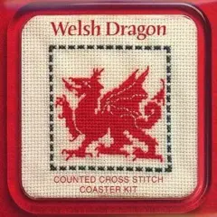 Textile Heritage Coaster Kit - Welsh Dragon Multicolor