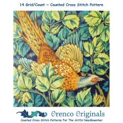 New William Morris Pheasant in the Woods Design Counted Cross Stitch Pattern