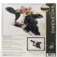 Dimensions Counted Cross Stitch Kit 12"X12"-Sweet Cow