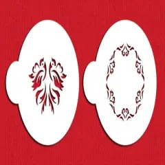 Wedding Doves Cookie Stencil Set | C729 by Designer Stencils | Cookie Decorating Tools | Baking Stencils for Royal Icing, Airbrush, Dusting Powder | Reusable Plastic Food Grade Stencil for Cookies | Easy to Use & Clean Cookie Stencil