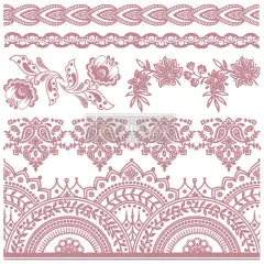 Redesign Decor Stamp - Bohemian Florals - 12"x12" (6 pcs)