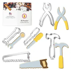 CookieCutter.Com Tool Cookie Cutter 5 Pc Set &ndash; 4 in Screw Driver, 4 in Wrench, 4.5 in Pliers, 4.75 in Hammer, 5.25 in Saw