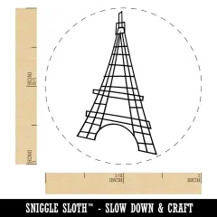 Eiffel Tower Paris France Doodle Rubber Stamp for Stamping Crafting Planners