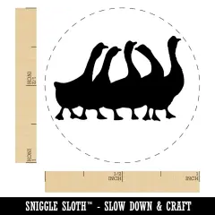 Geese Gaggle Goose Family Solid Rubber Stamp for Stamping Crafting Planners