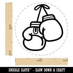 Boxing Gloves Hanging Rubber Stamp for Stamping Crafting Planners