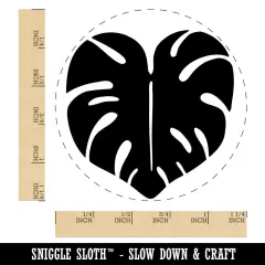 Monstera Leaf Swiss Cheese Plant Rubber Stamp for Stamping Crafting Planners