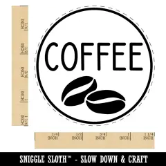 Coffee Text with Image Flavor Scent Rubber Stamp for Stamping Crafting Planners