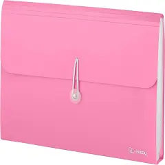 Enday Expanding File Letter Size Poly File Pink