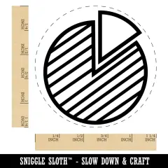 Pie Chart Business Office Icon Rubber Stamp for Stamping Crafting Planners