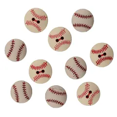 Buttons Galore and More Craft & Sewing Buttons - Baseballs - 30 Buttons