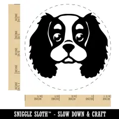 Cartoon Cavalier King Charles Spaniel Head Rubber Stamp for Stamping Crafting Planners