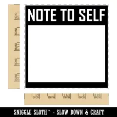 Bold Note to Self Blank Journaling Square Rubber Stamp for Stamping Crafting
