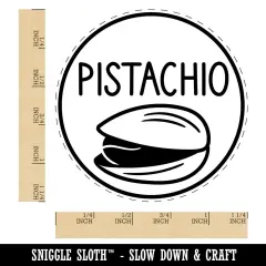 Pistachio Text with Image Flavor Scent Rubber Stamp for Stamping Crafting Planners