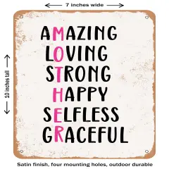 DECORATIVE METAL SIGN - Mother- Vintage Rusty Look