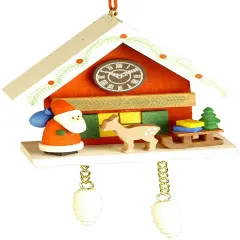 Ornmnt-Cuckooclk/Santa Each