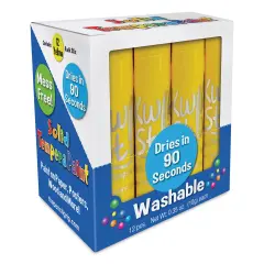 Kwik Stix Tempera Paint Sticks - Set of 12, Yellow
