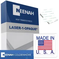 Neenah Heat Transfer Paper Laser 1 Opaque Dark SHIRT Heat Press Machine A4 100 Sheets Pk