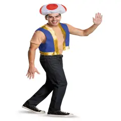 Toad Adult Accessory Kit Super Mario Brothers Golden Coins Halloween Costume